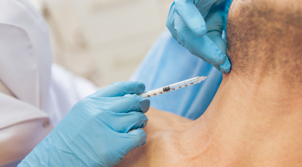 Botox injections in neck